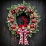 reindeer christmas door wreath