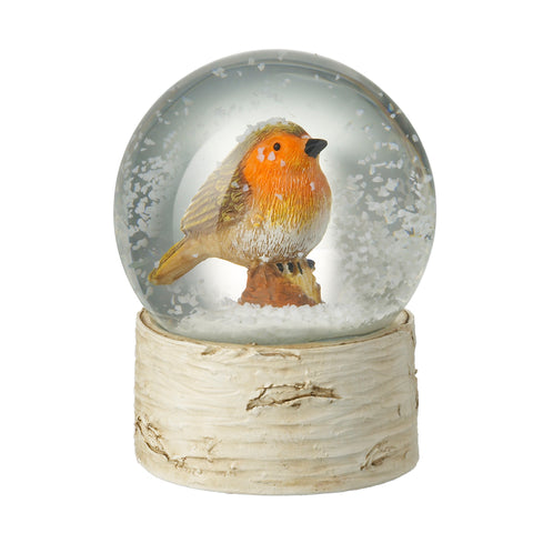 robin snow globe