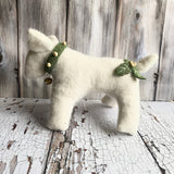 White Felt Christmas Dog