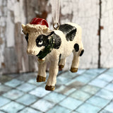 Cow in a Christmas Hat