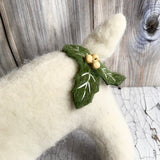 White Felt Christmas Dog