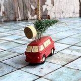 Camper Van with Christmas Tree