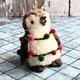 fluffy penguin tree decoration