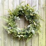 Mixed Foliage Faux Hop Wreath