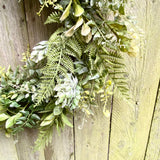 Mixed Foliage Faux Hop Wreath