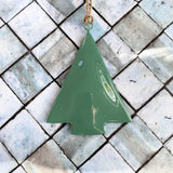 Green Enamel Christmas Tree