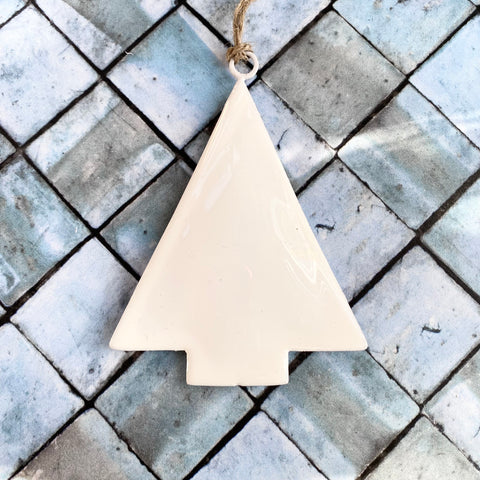 White Enamel Christmas Tree
