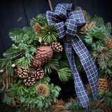 Cones and Foraged Christmas Door Wreath