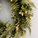 Mixed Foliage Faux Hop Wreath