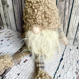 Tartan Hat Gonk in a fluffy hat