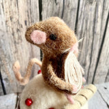 Felt Mouse on a Cupcake