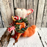 Festive Fox with Wreath