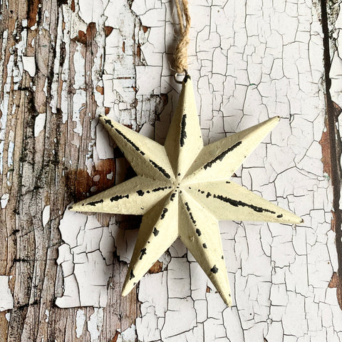 rustic wooden star tree decoration
