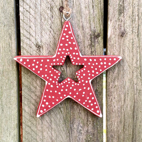 red star tree decoration