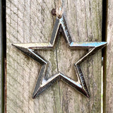 silver star christmas decoration