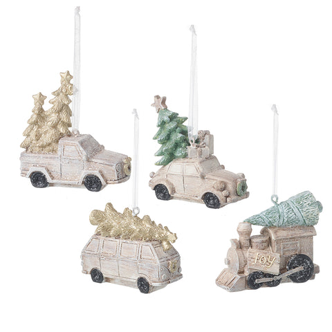 Christmas tree carring vehicles