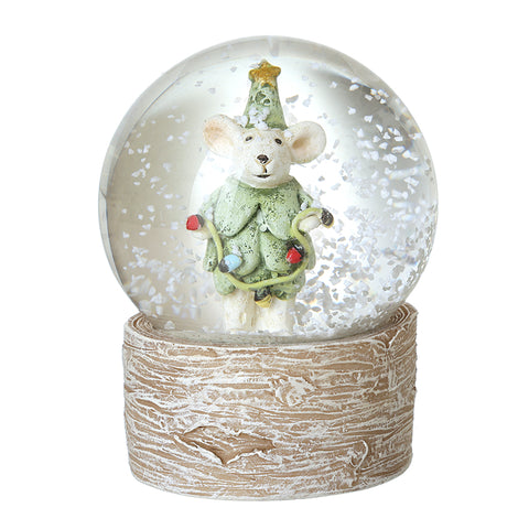 tree mouse snowglobe