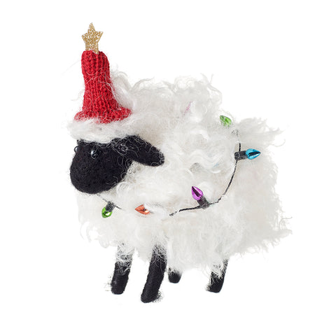 Wooly sheep wth fairy lights