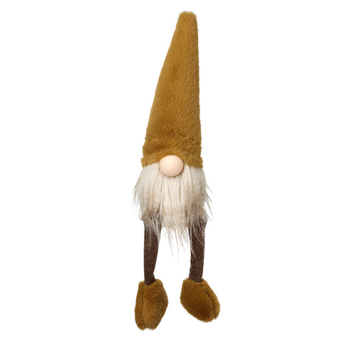 Sitting Gonk with a green hat and dangly legs