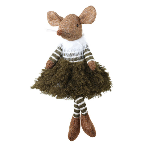 Mouse in a green fluffy skirt