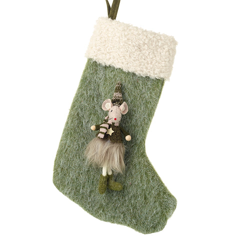 green mouse christmas stocking