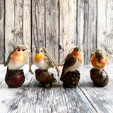 robins on nuts Christmas decorations