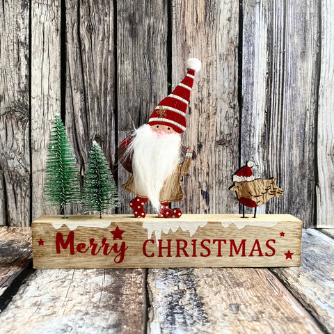 Merry Christmas Wooden Santa sign