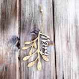 Merry Wooden Mistletoe Hanger