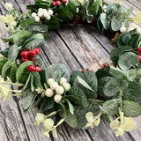Red and White Berry Foliage Wreath
