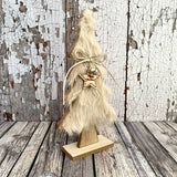 Wooden Tree with Fur and Star