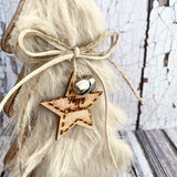 Wooden Tree with Fur and Star