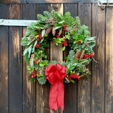 Red Berry Christmas Door Wreath