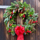 Red Berry Christmas Door Wreath